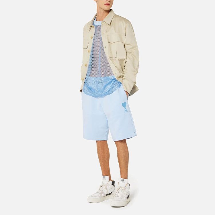【代購】AMIPARIS AMI Summer Limited Series Casual Shorts Men's Sky Blue Moderate HSO602-747450