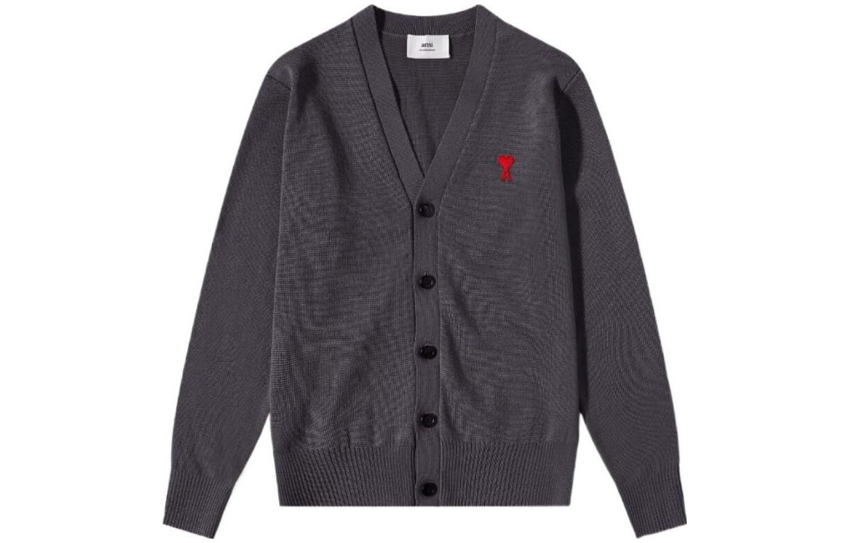 【代購】Ami Paris Ami De Coeur Logo Embroidered Buttoned Cardigan HKC111KN0025-055