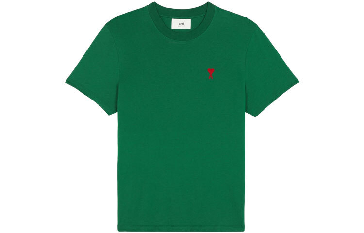 【代購】AMIPARIS T Shirts Men's Green Crew Neck Moderate Straight Fit A21HJ108723-300