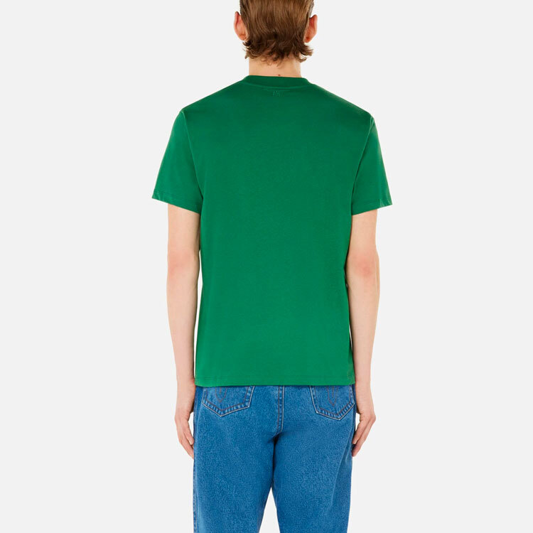 【代購】AMIPARIS T Shirts Men's Green Crew Neck Moderate Straight Fit A21HJ108723-300