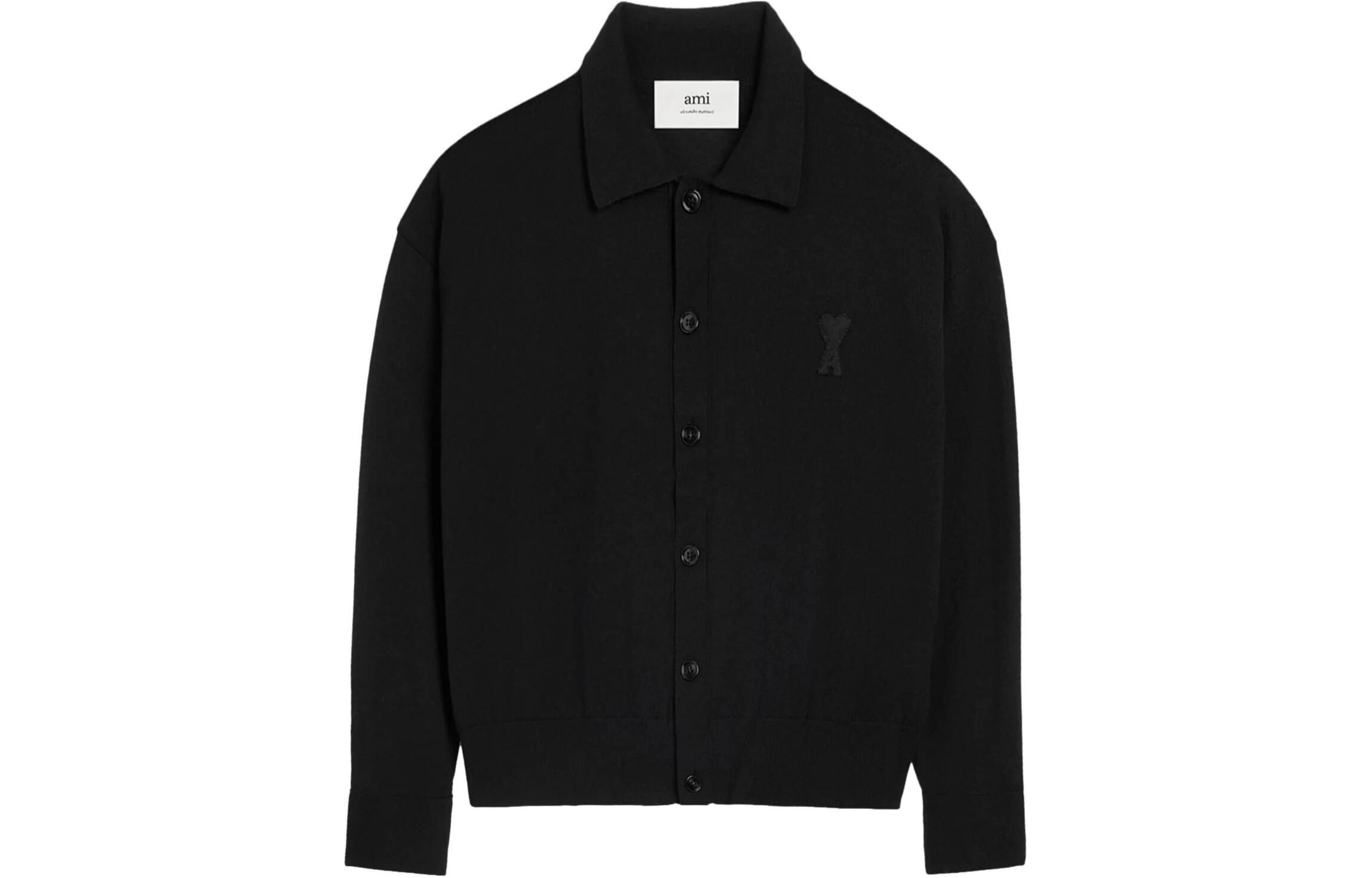 【代購】Ami Paris Long Sleeved Button Up Cardigan UKC042KN0039-001