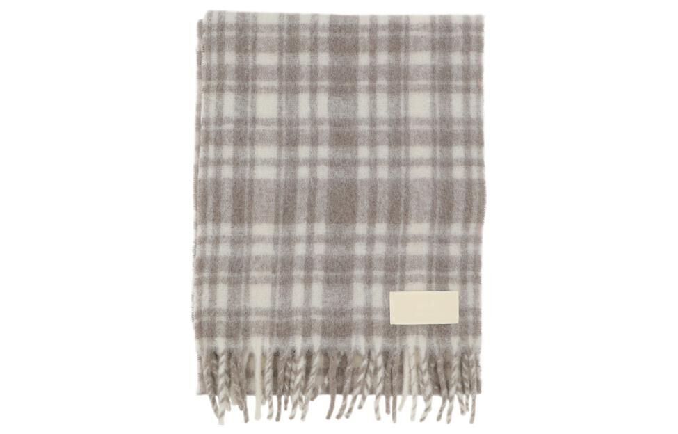 【代購】AMIPARIS Alpaca Polyamide Knit Scarves Unisex Beige USF418AA0003187