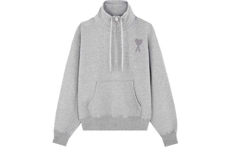【代購】AMIPARIS SS21 Zip Closure Sweatshirt Men's Gray E21HJ078747-055