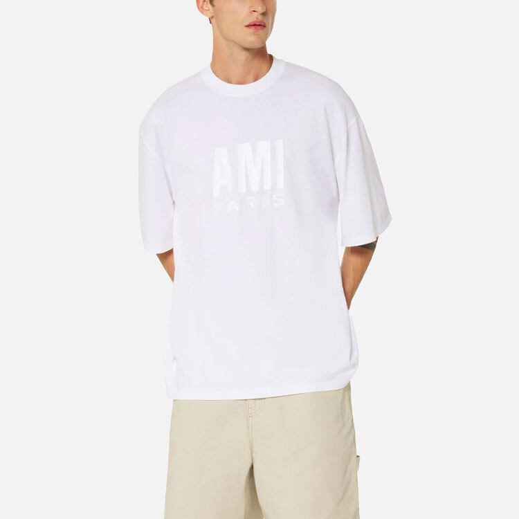 【代購】AMI Logo Printed Crewneck T-Shirt UTS003-725100