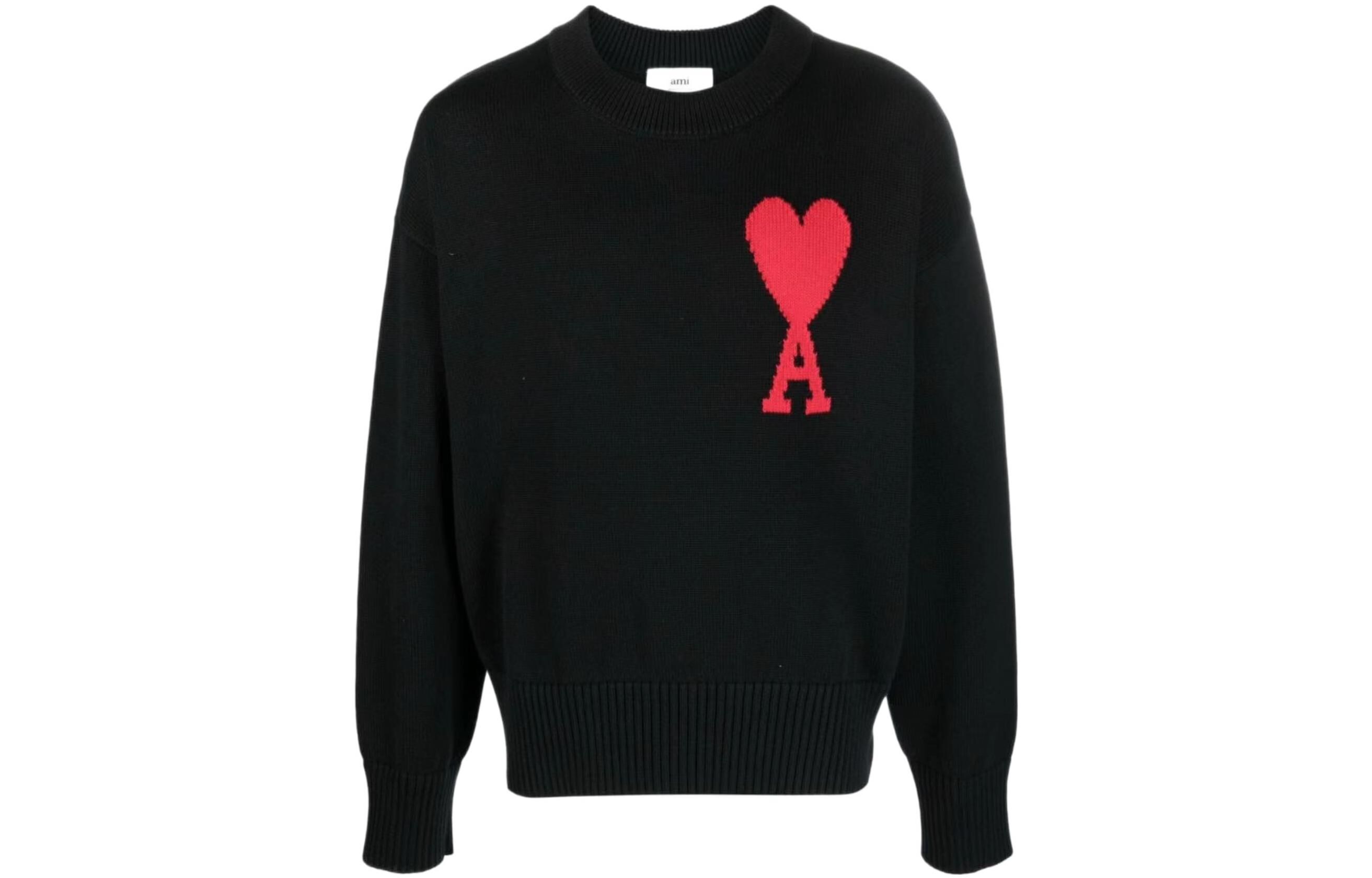 【代購】AMIPARIS SS22 Black Cotton Blend Sweater UKS003016-009