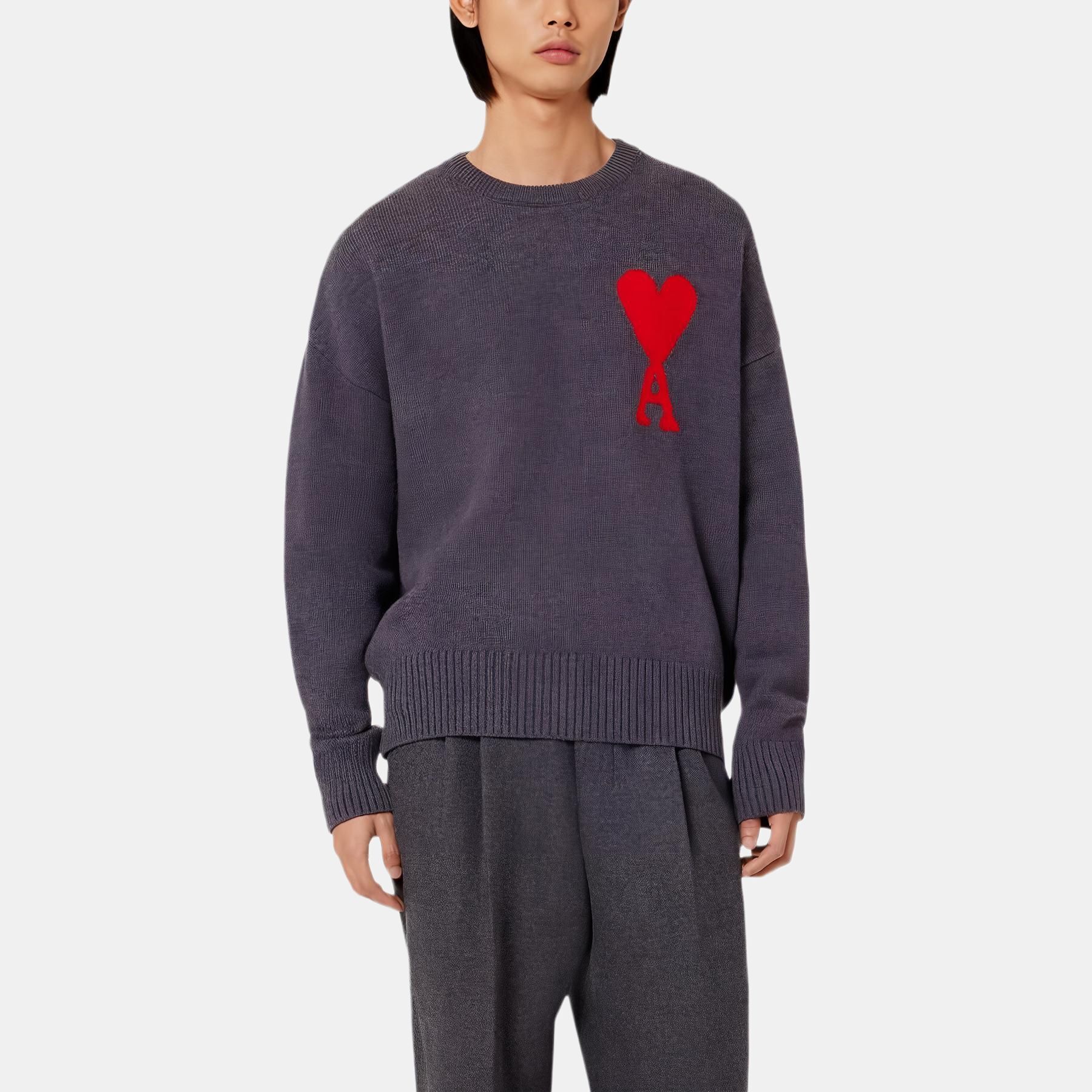 【代購】Ami Paris Ami De Coeur Crewneck Knitted Jumper UKS002-018067