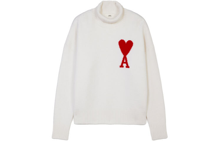 【代購】Ami Paris Ami De Coeur Roll neck Wool Jumper H21K203-018100