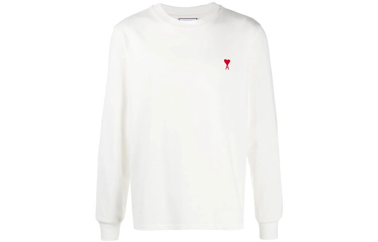 【代購】AMIPARIS T Shirts Unisex White Crew Neck Moderate Straight Fit A21HJ005701-100