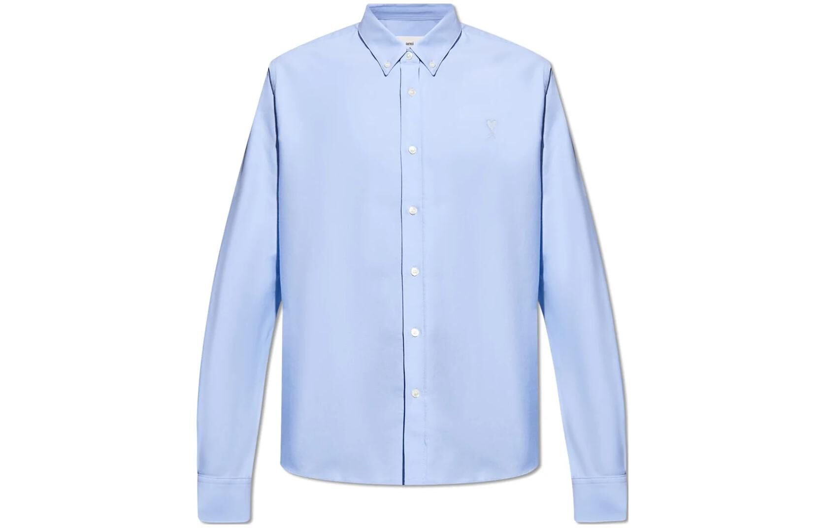 【代購】AMIPARIS Paris Ami De Coeur Logo Embroidered Long-Sleeved Shirt USH160CO0031-484