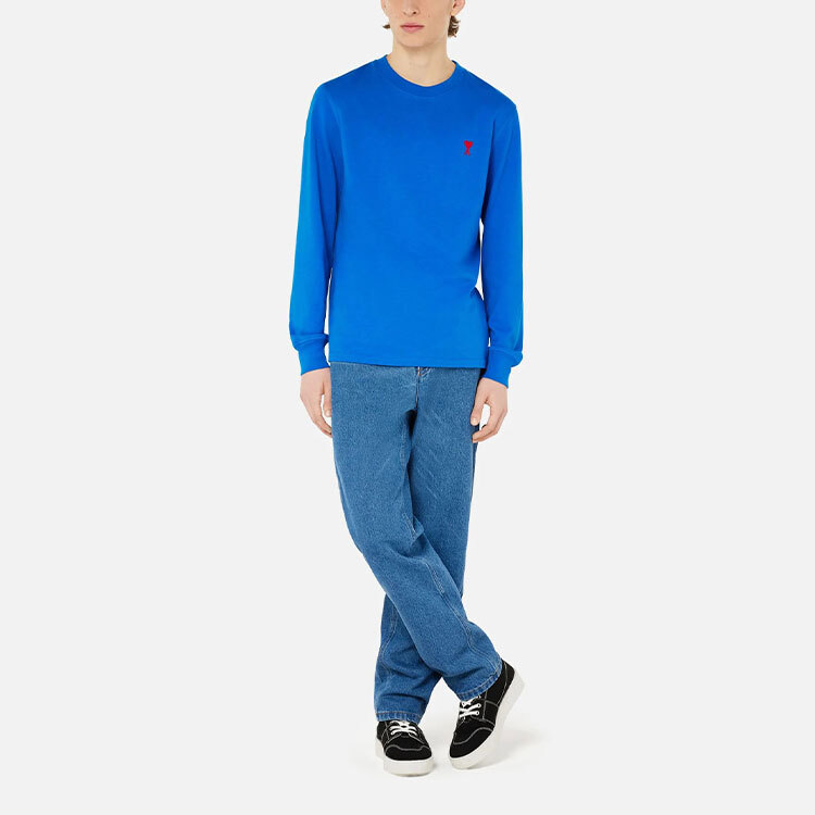 【代購】AMIPARIS T Shirts Men's Royal Blue Crew Neck Moderate Straight Fit A21HJ005701-490