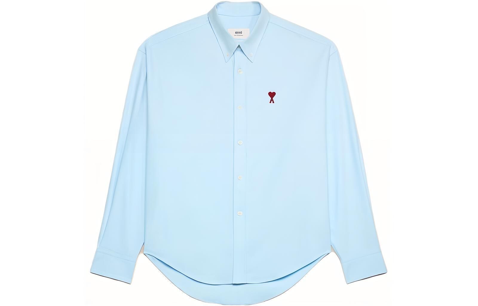【代購】Amiparis logo-embroidered poplin shirt BFUSH130CO00311-450