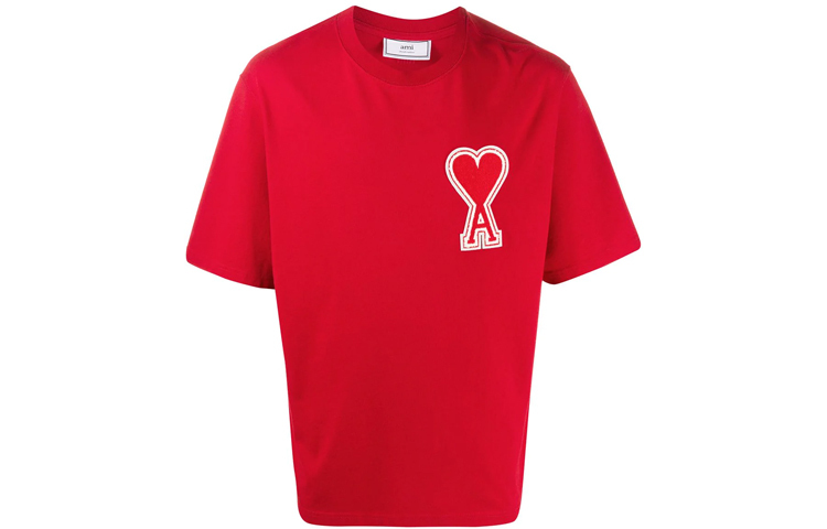 【代購】AMIPARIS T Shirts Men's Red Crew Neck Moderate A20HJ137726-600