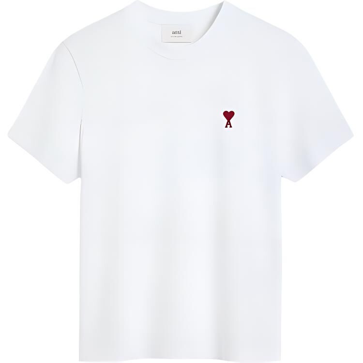 【代購】Ami Paris Logo Embroidered Crewneck T Shirt BFUTS035724-100