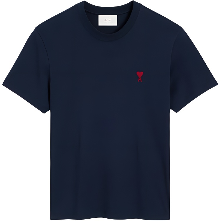 【代購】Ami Paris Logo Embroidered Crewneck T Shirt BFUTS035724-430