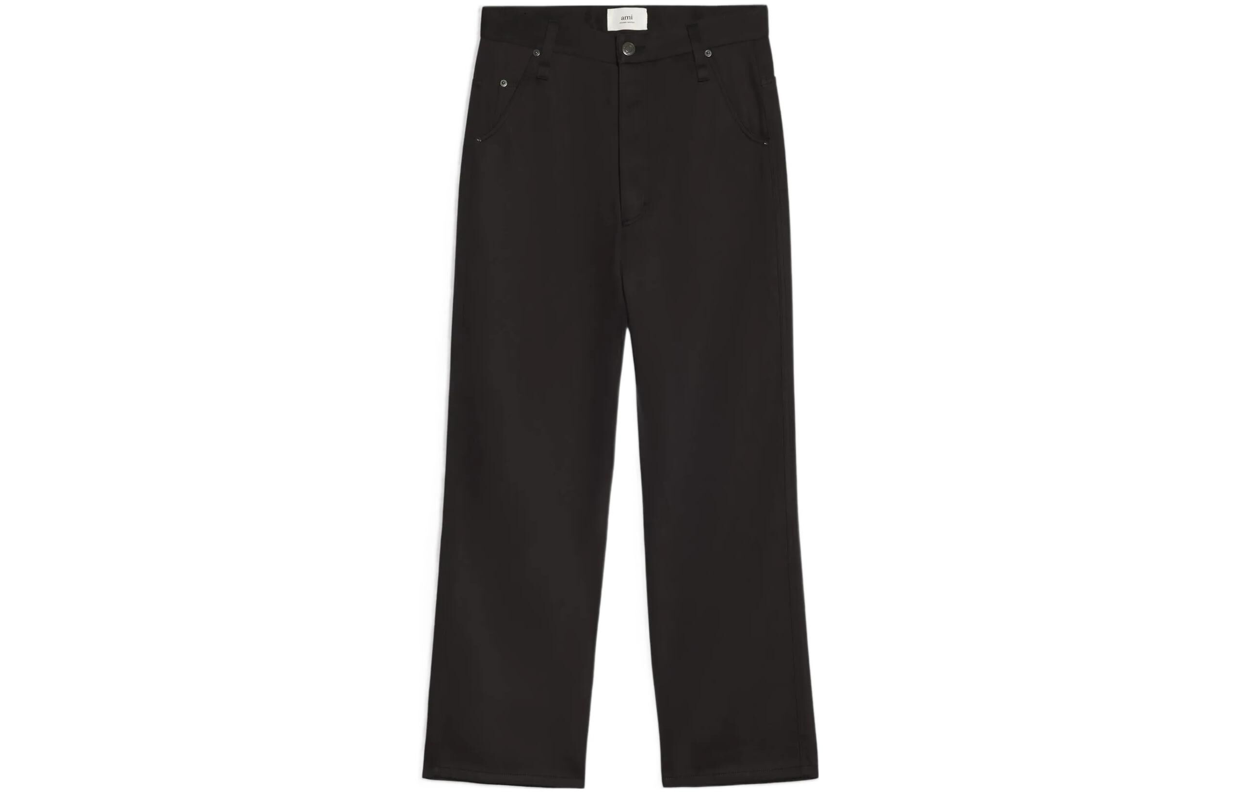 【代購】AMIPARIS Casual Pants Men's Black Moderate Straight Fit Pants HTR102-223001
