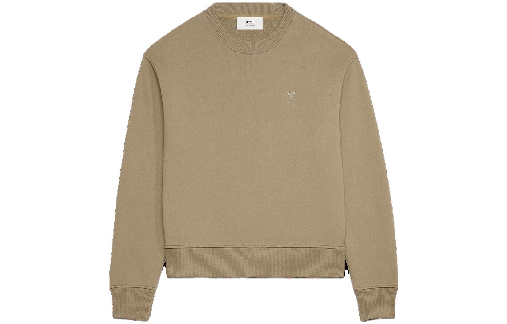【代購】AMIPARIS Sweatshirts Men's Olive Green Crew Neck Moderate Other USW003730-281