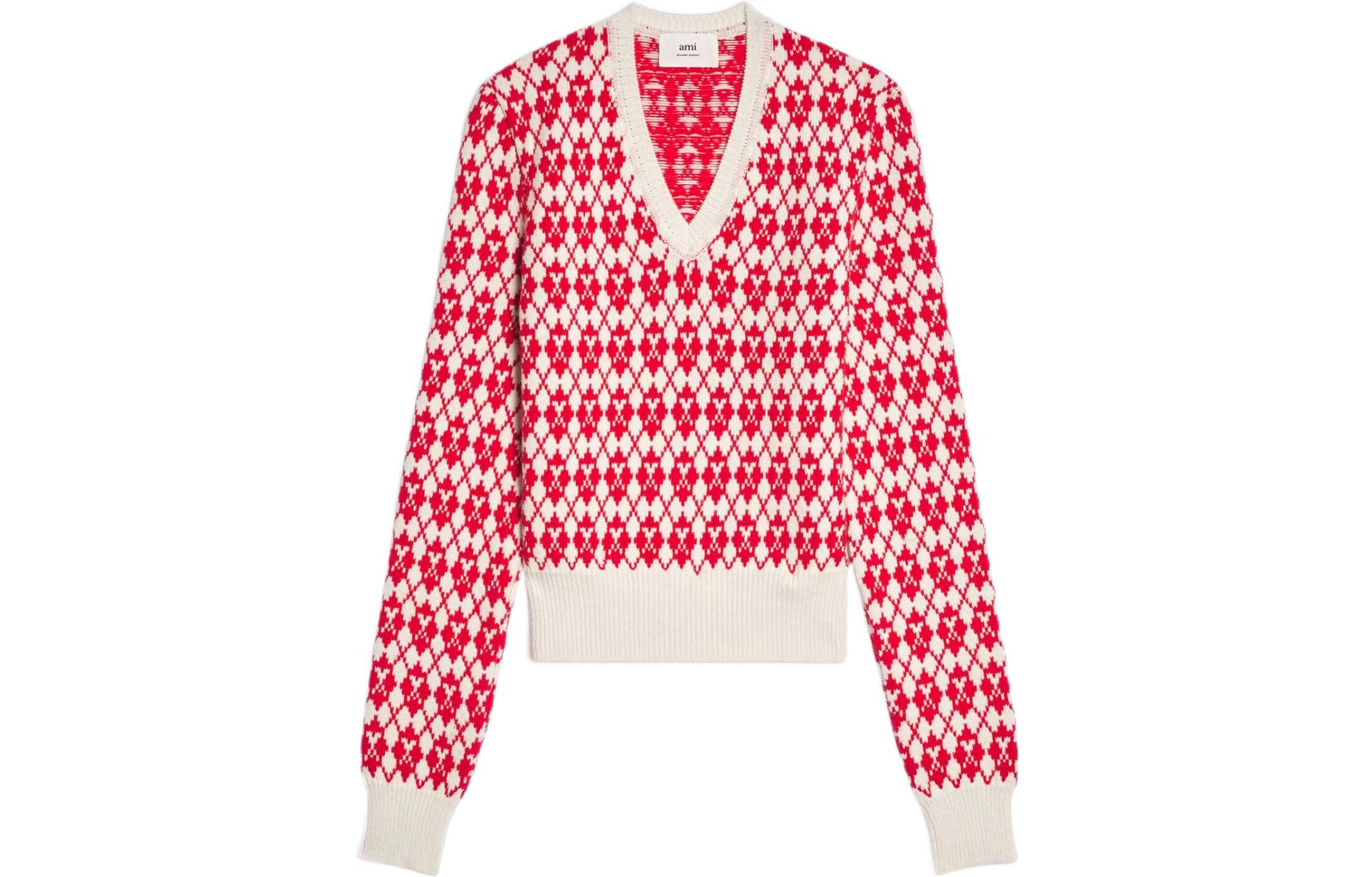 【代購】AMIPARIS Ami De Coeur Argyle Jumper HKS230-030154