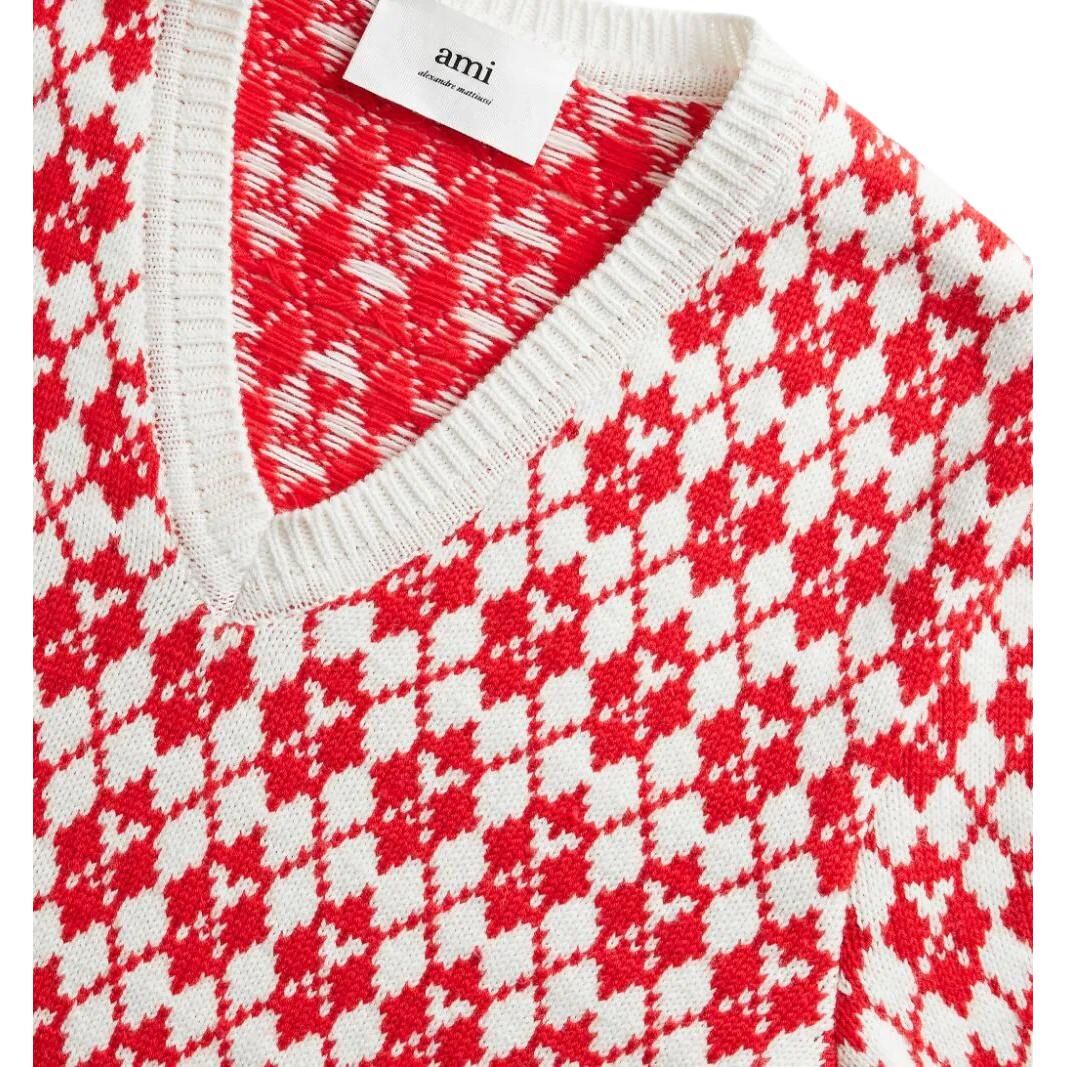 【代購】AMIPARIS Ami De Coeur Argyle Jumper HKS230-030154