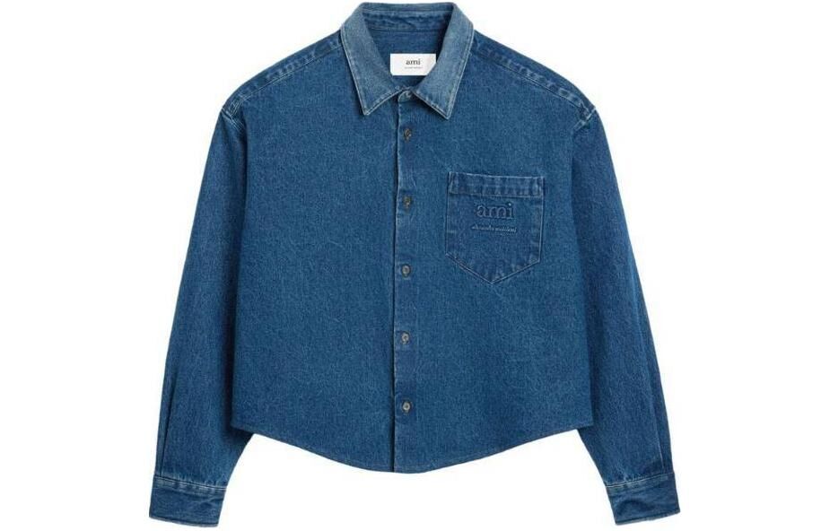 【代購】AMIPARIS Alexandre Mattiussi Ami Button Up Denim Shirt HSH136DE0025480