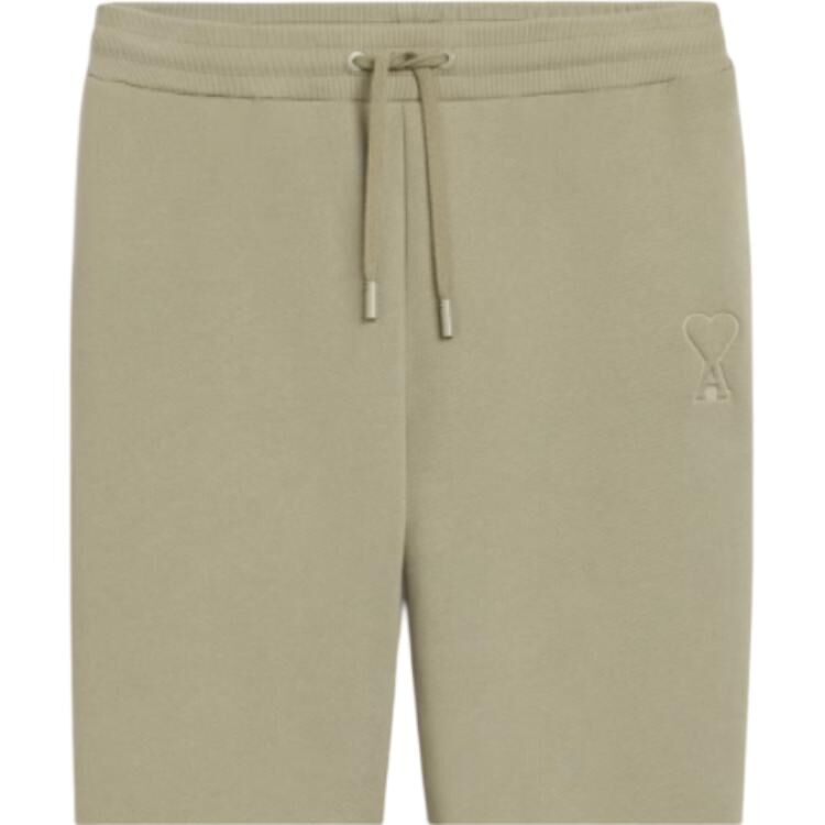 【代購】AMIPARIS Same Color Heart Thermal Fleece Lined Drawstring Sweatpants Casual Pants Unisex Gray Green UTR225749-317