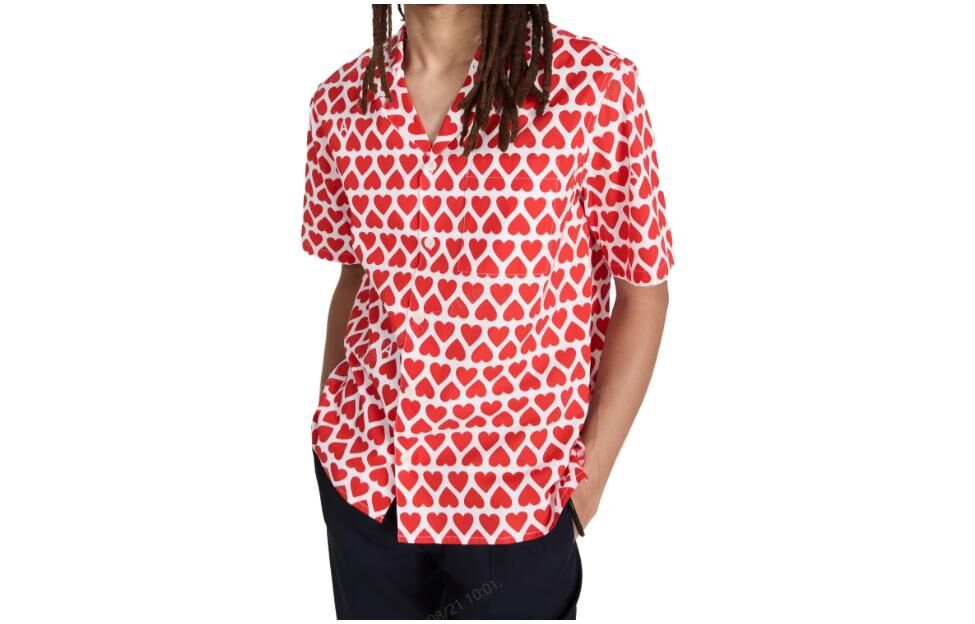 【代購】AMIPARIS Shirts Men's Red White V Neck Moderate Other HSH203CO002900674