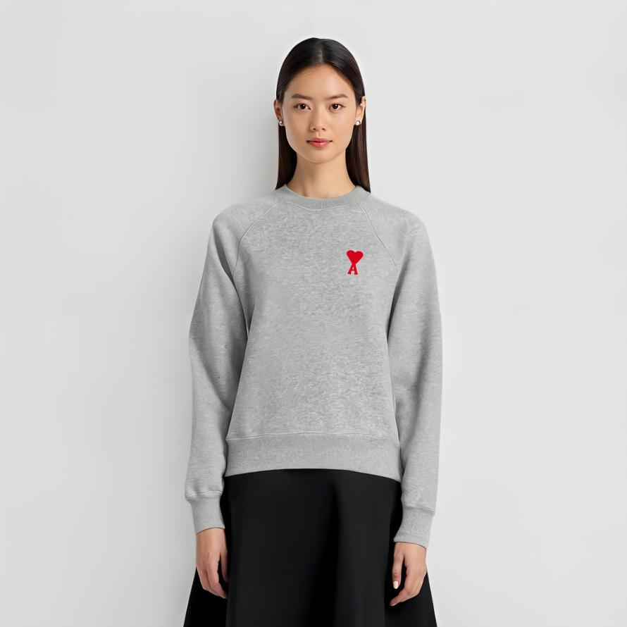 【代購】AMIPARIS Logo-embroidered Organic-cotton Sweatshirt USW004747-0501