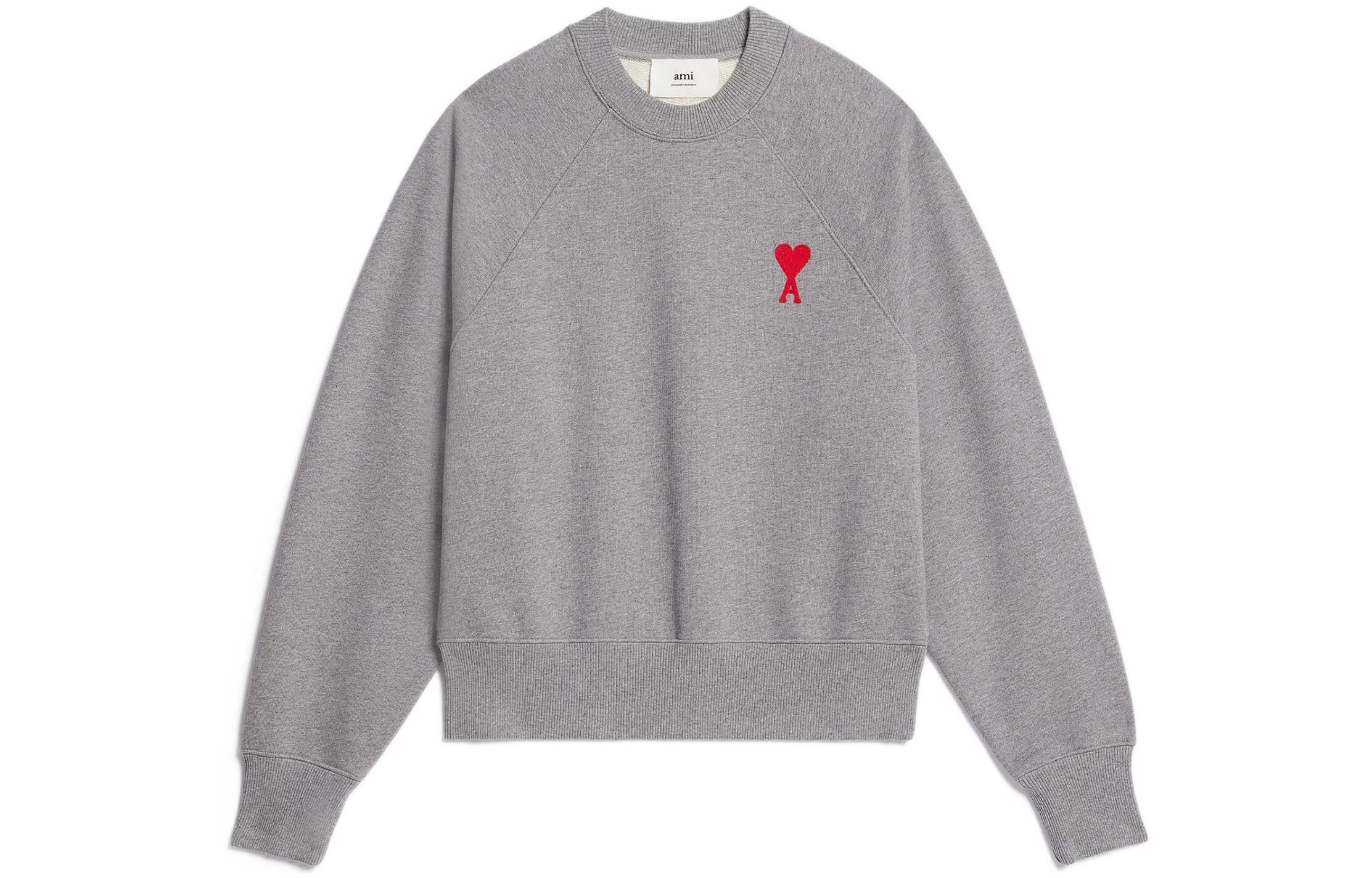 【代購】AMIPARIS Logo-embroidered Organic-cotton Sweatshirt USW004747-0501