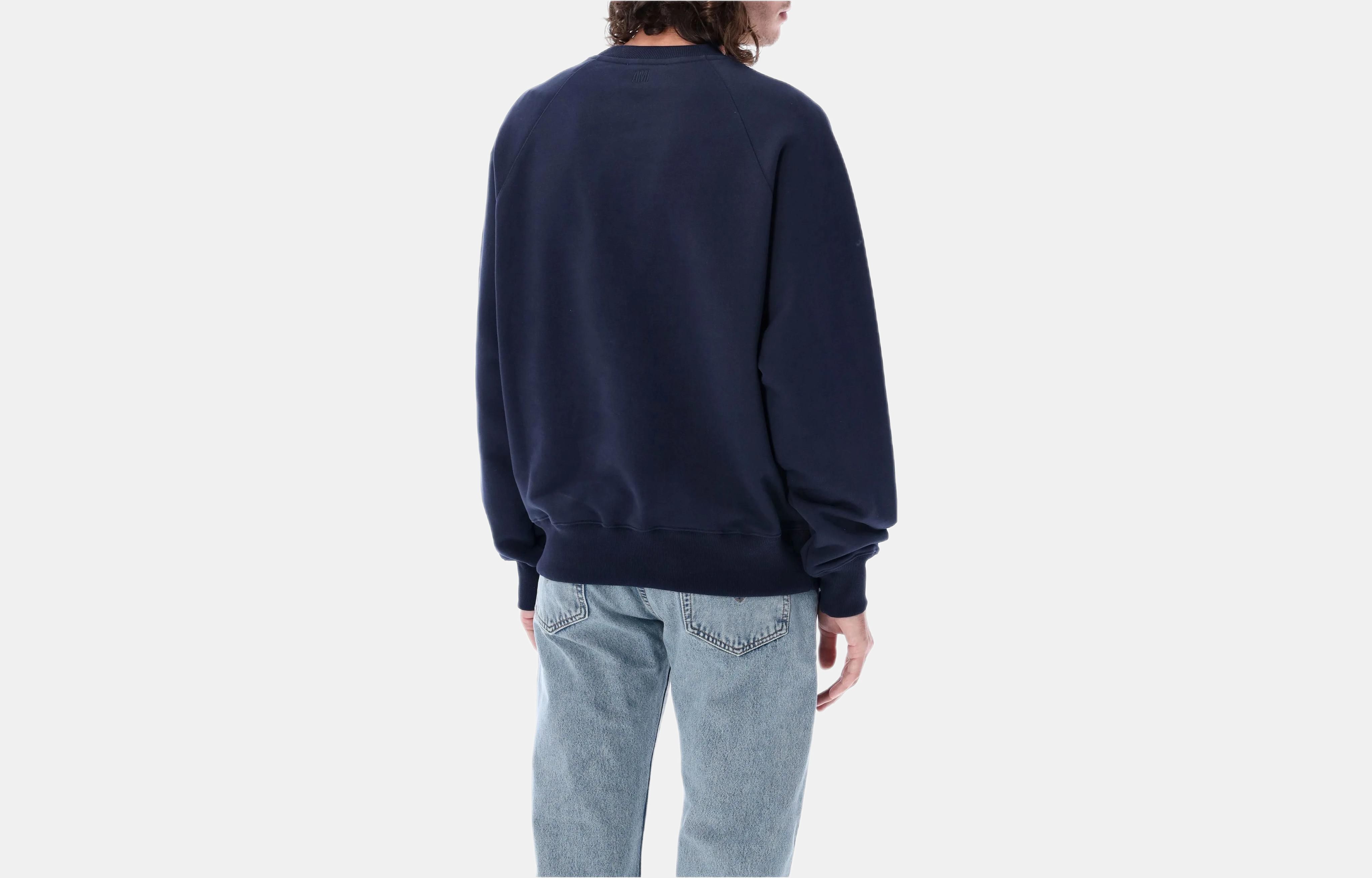 【代購】AMIPARIS Sweatshirts Unisex Azure Blue Crew Neck Moderate 23AUSW005747430