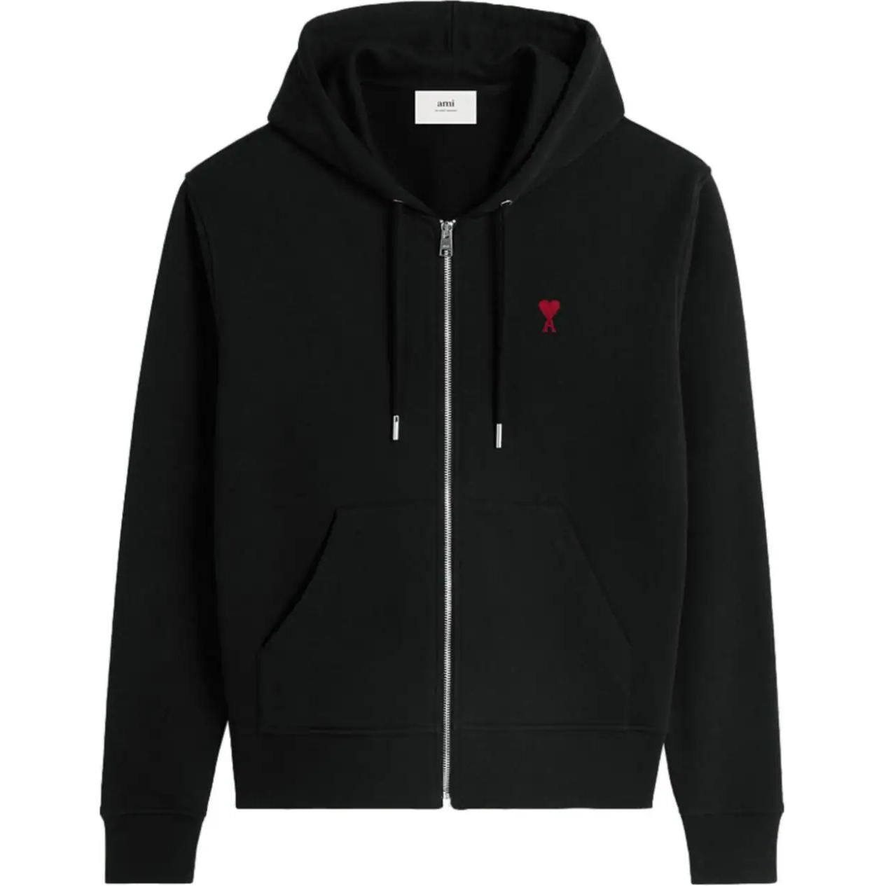 【代購】Amiparis Paris Logo Detailed Zip-Up Hoodie BFUSW435730-BLACK