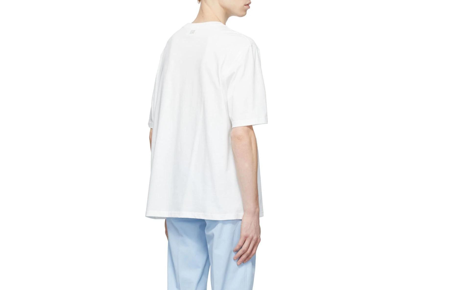 【代購】AMIPARIS T Shirts Men's White Crew Neck Moderate SPEUTS002726-100