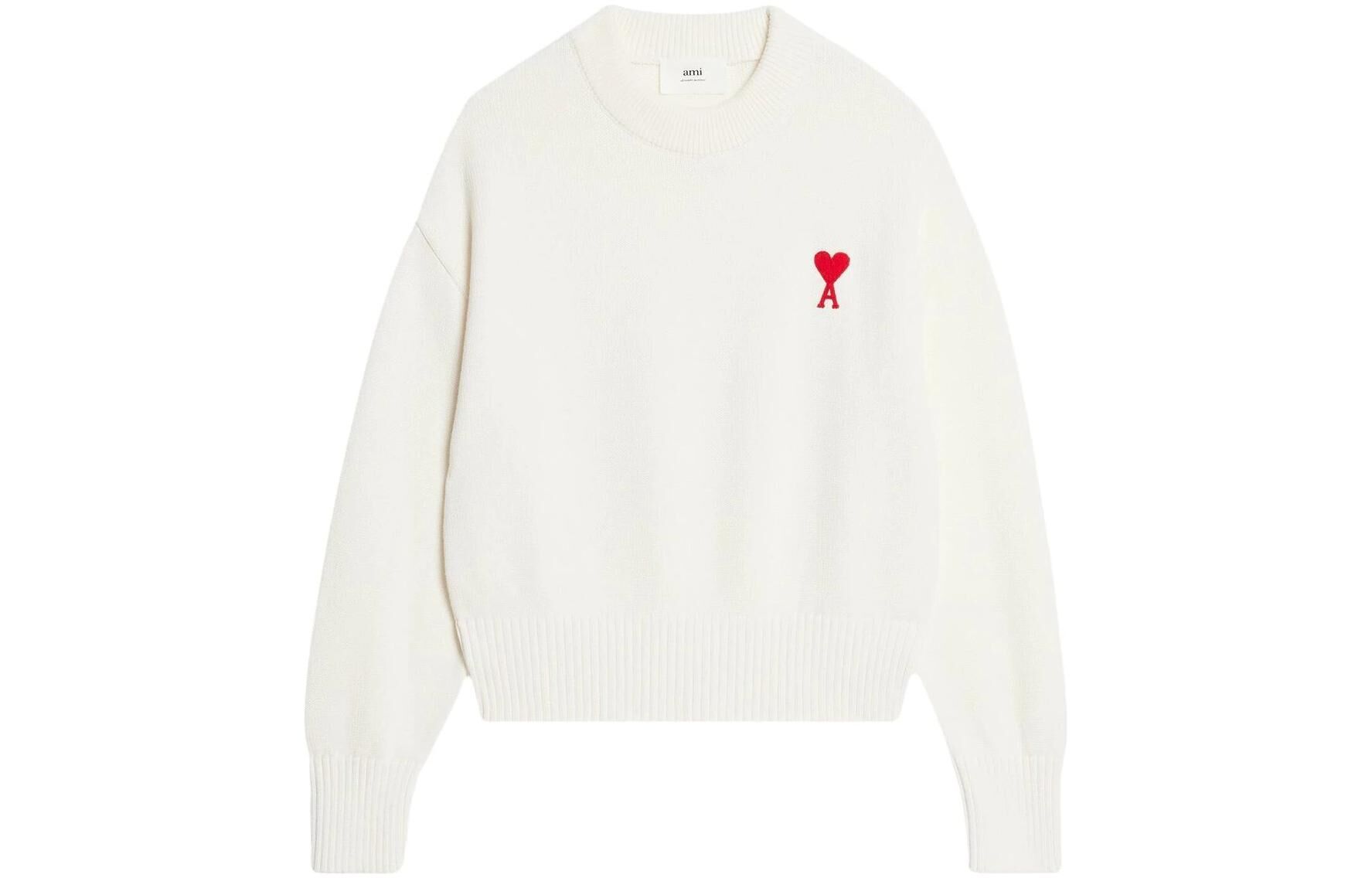 【代購】AMIPARIS Sweaters Unisex White Crew Neck Other UKS008016-175