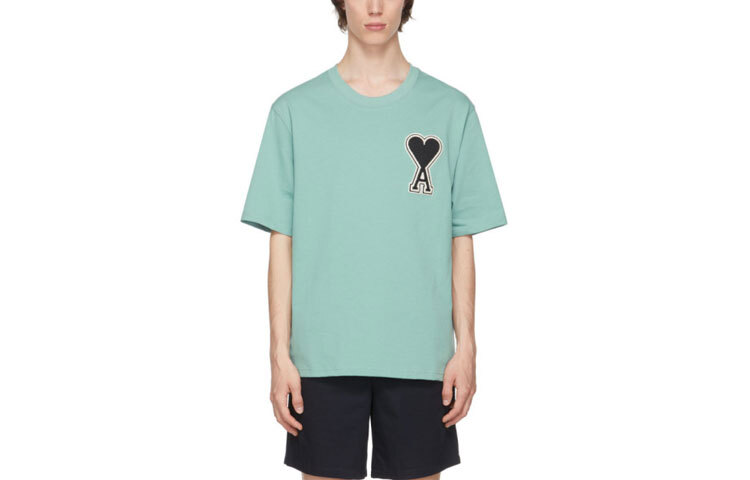 【代購】AMIPARIS T Shirts Men's Green Crew Neck Moderate Other SPEE21HJ139726-303