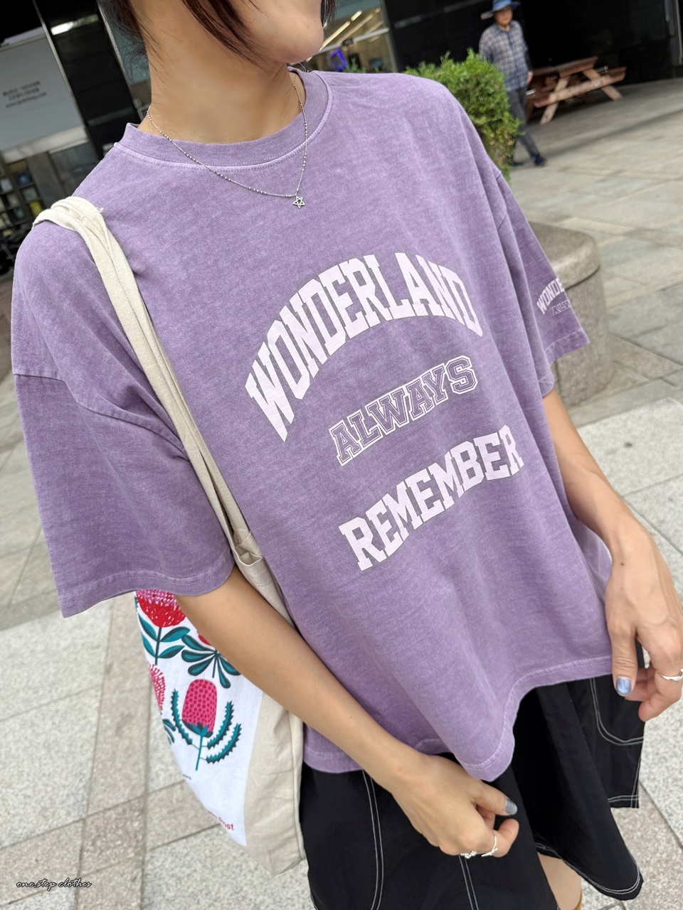 正韓水洗霧紫wonderland字母T