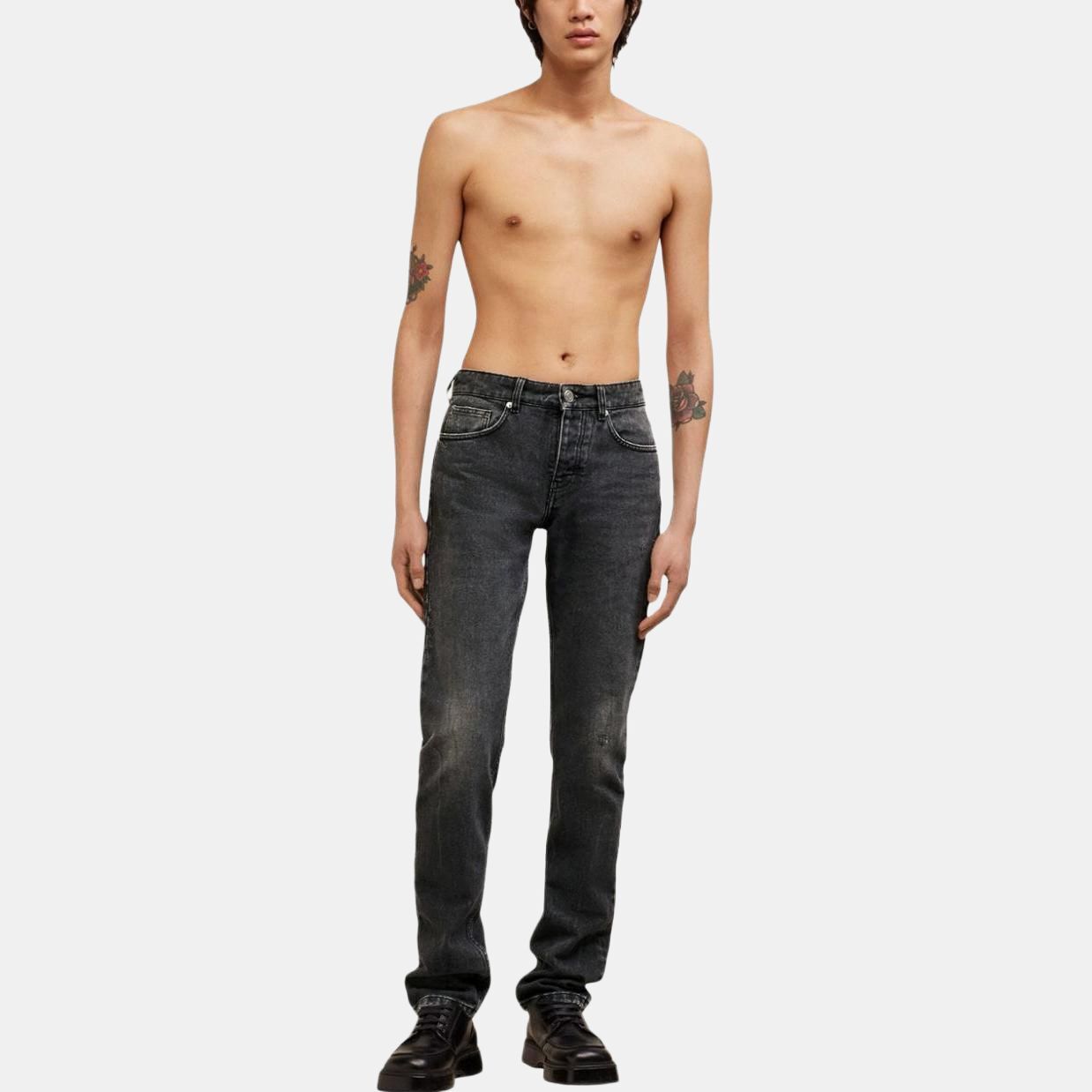【代購】Amiparis logo-patch straight-leg jeans H23HTR001DE0018