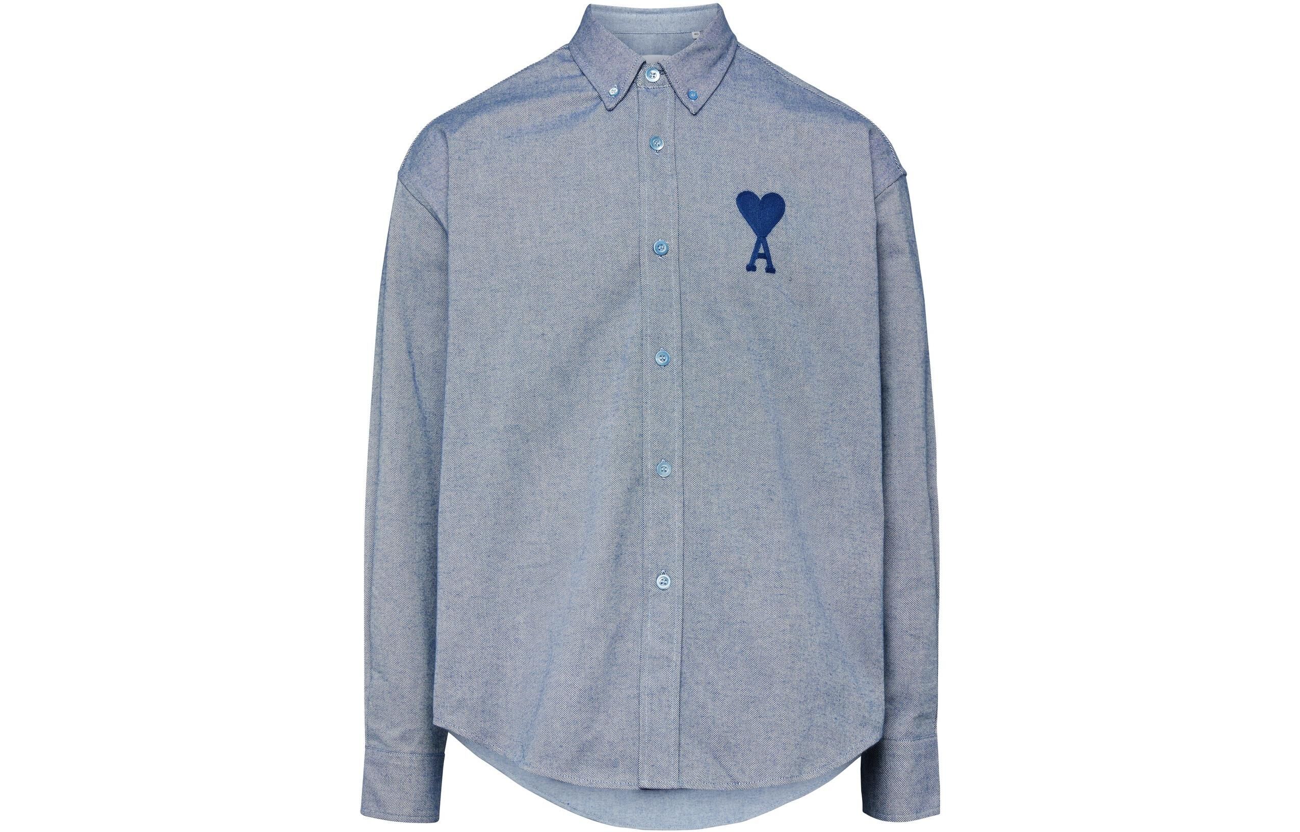 【代購】AMIPARIS Shirts Men's Blue Lapel Moderate Other USH124418-450