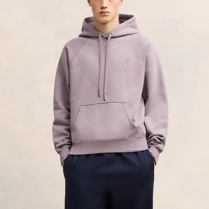 【代購】AMIPARIS Paris Ami De Coeur Logo-Embroidered Drawstring Hoodie USW240JE0091-04
