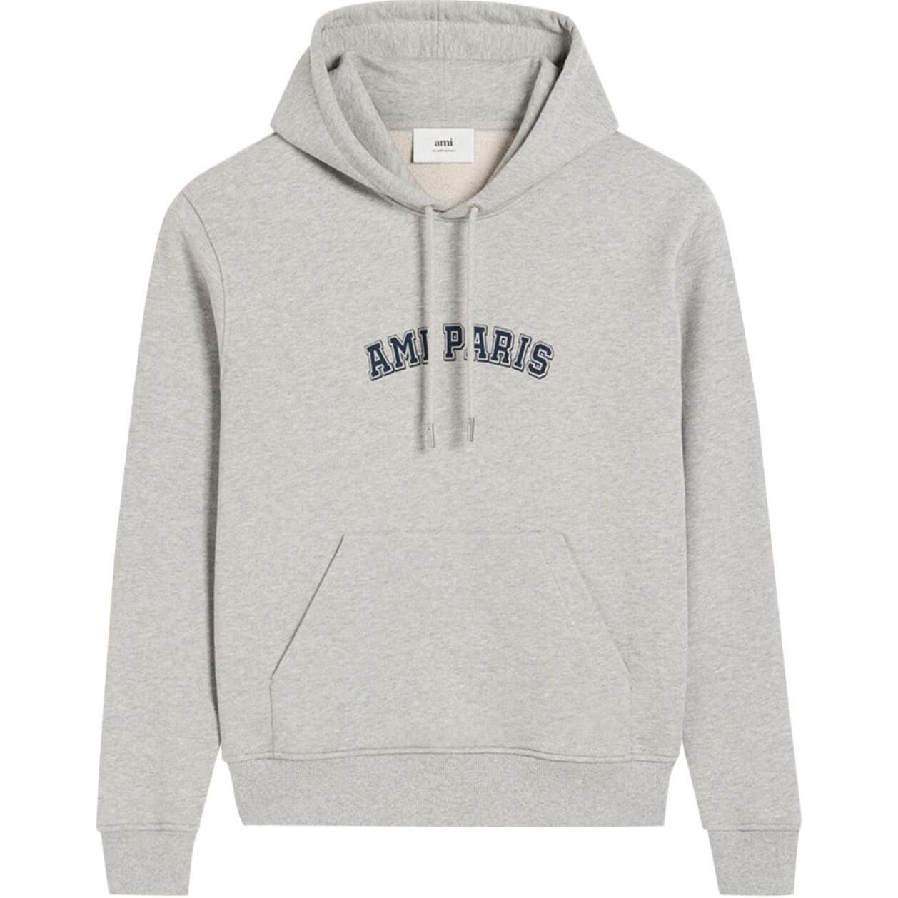 【代購】Amiparis logo-print cotton hoodie USW247730-GREY
