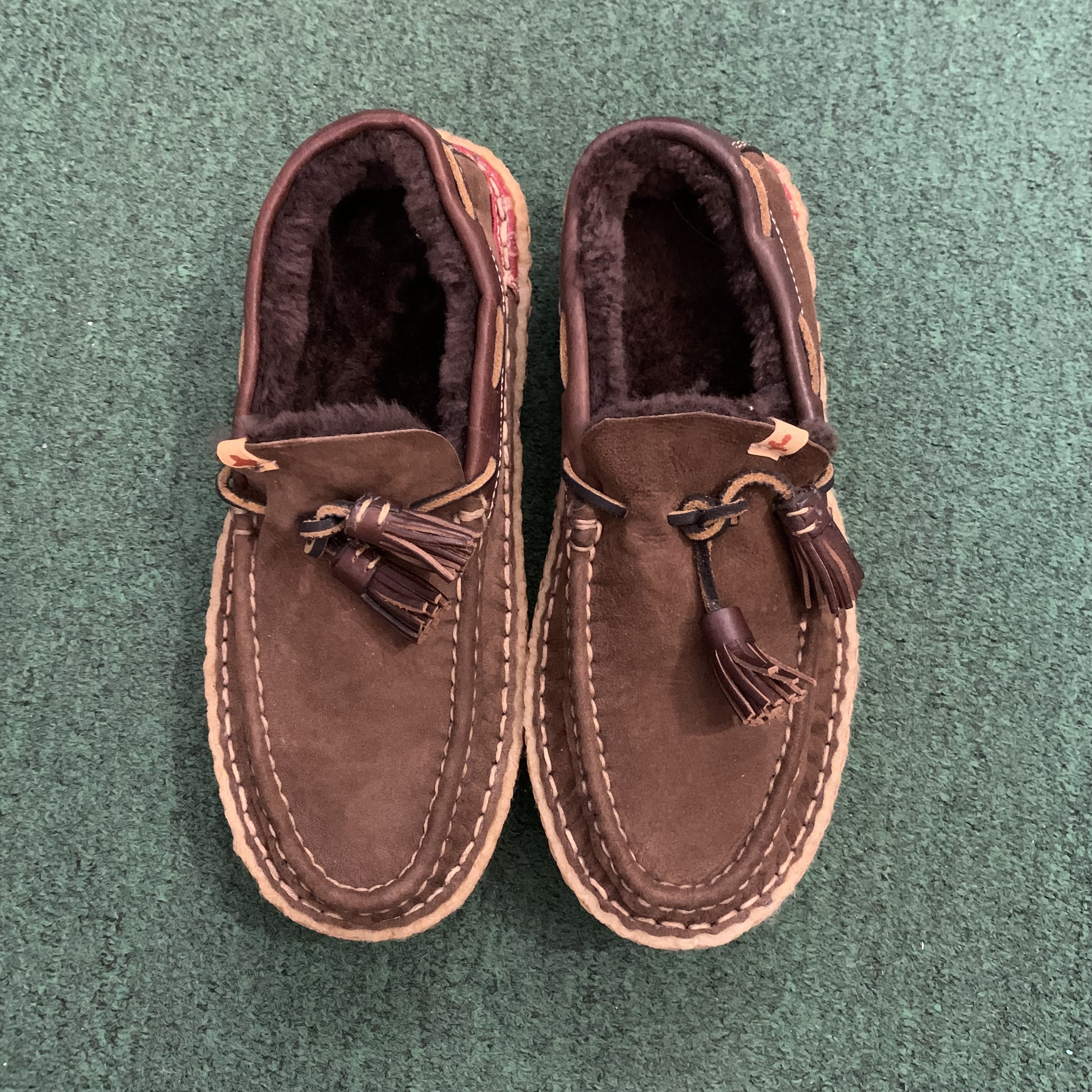 HB SHOP DISPLAY SALE: VISVIM  ISLAND LAKE SLIPPERS FOLK *NO SHOES BOX - DK.BROWN SIZE 8 IN STOCK NOW (現貨發售中)