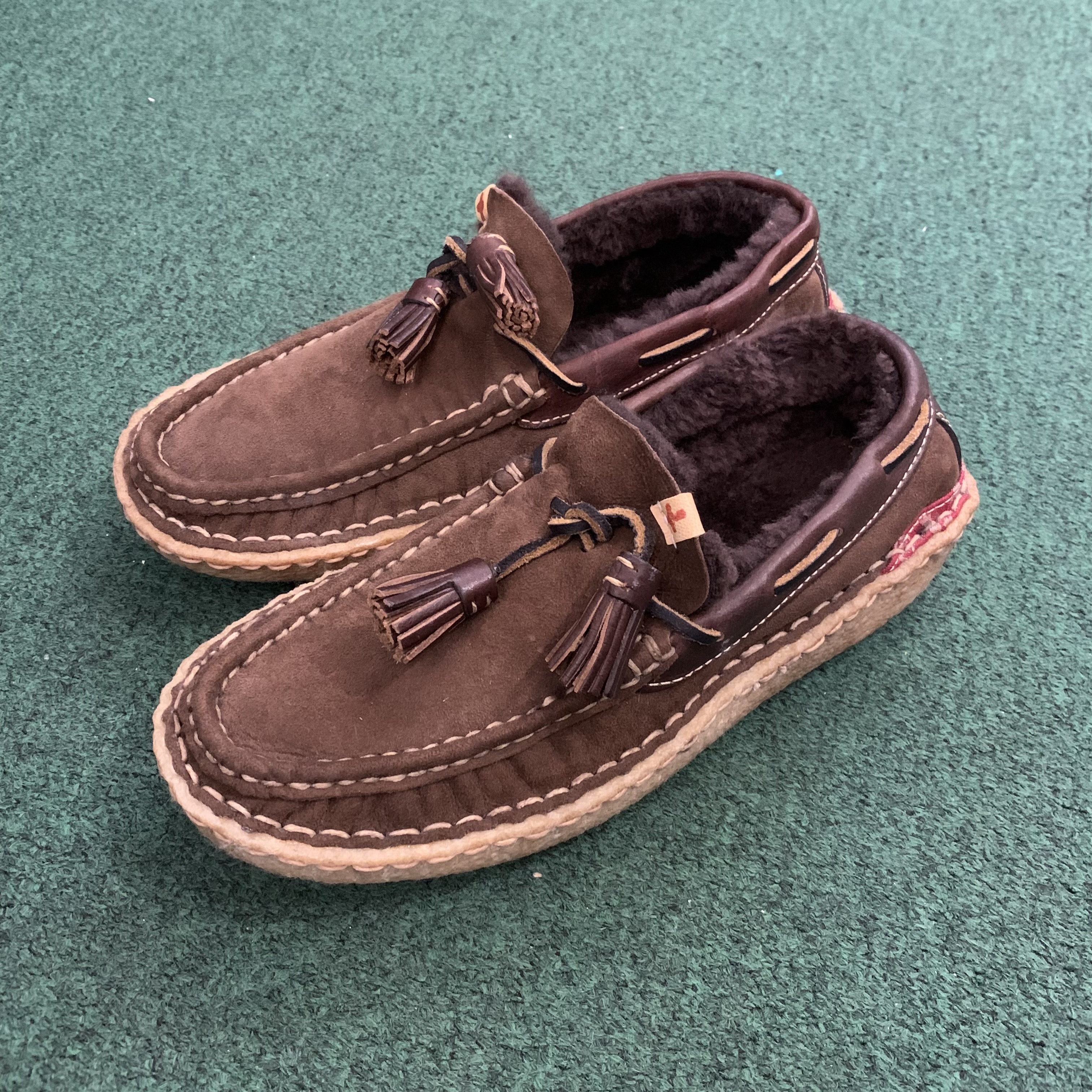 HB SHOP DISPLAY SALE: VISVIM  ISLAND LAKE SLIPPERS FOLK *NO SHOES BOX - DK.BROWN SIZE 8 IN STOCK NOW (現貨發售中)