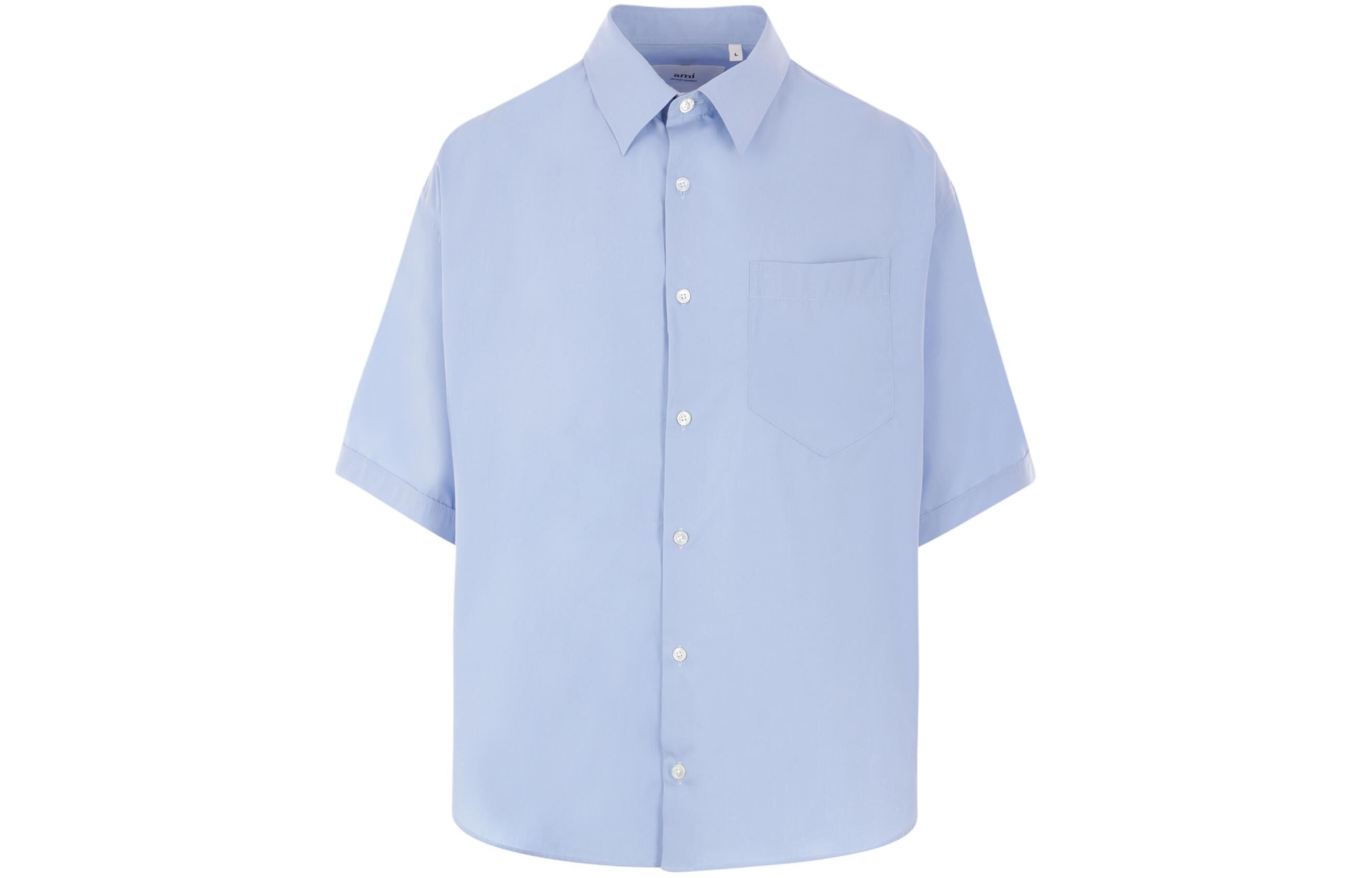 【代購】AMIPARIS Shirts Men's Blue Lapel Moderate Other HSH216CO0063-484