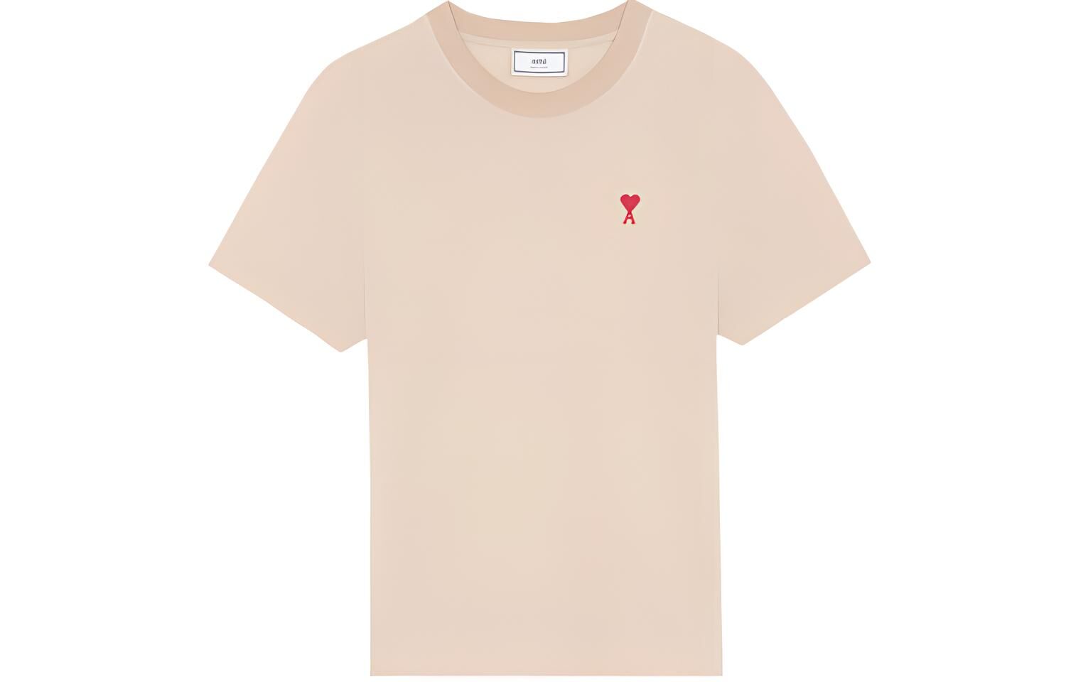 【代購】AMIPARIS T Shirts Men's Khaki Crew Neck Moderate Straight Fit A21HJ108723-250