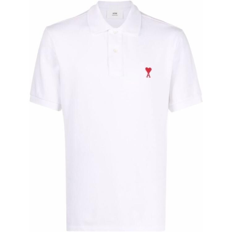 【代購】AMIPARIS SS21 Polo Shirt Unisex White BFHJ207760-100