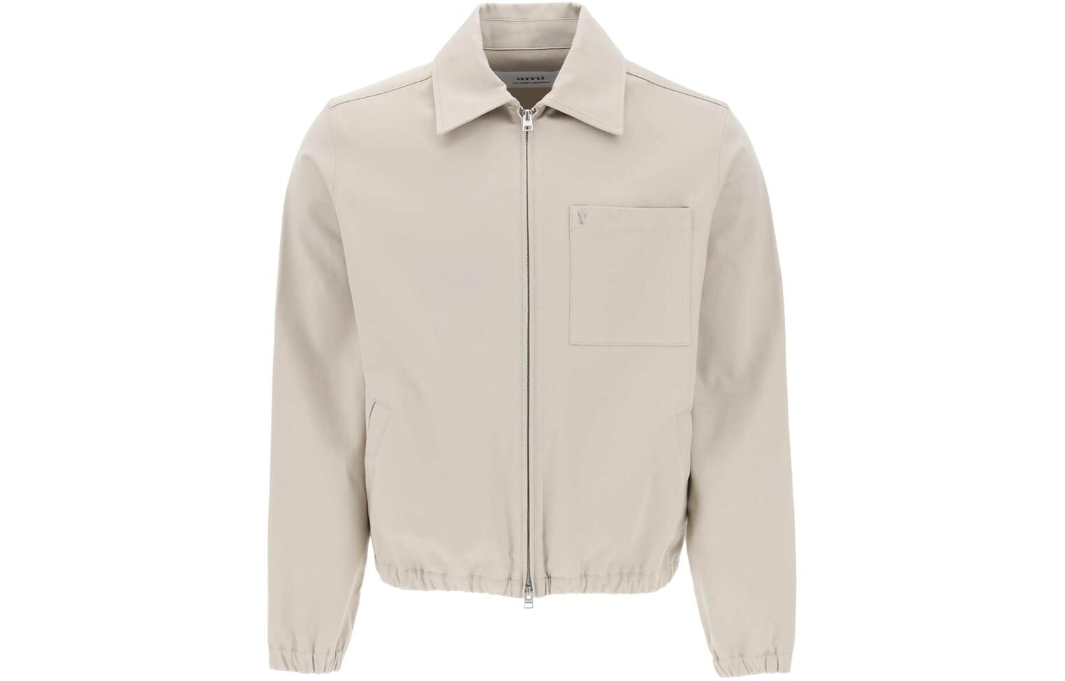 【代購】Amiparis Paris Logo Embroidered Zip-Up Shirt Jacket HJK053CO0009-271