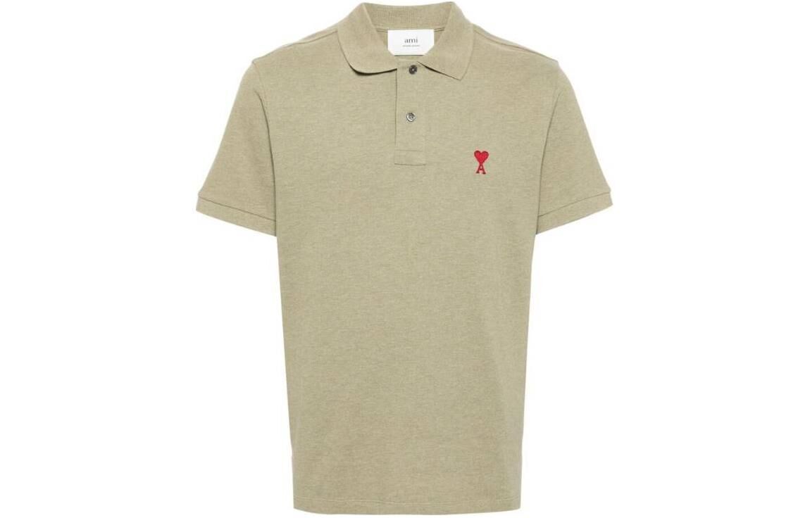 【代購】Ami Paris Ami De Coeur Logo Embroidered Short Sleeved Polo Shirt UPL001760-366