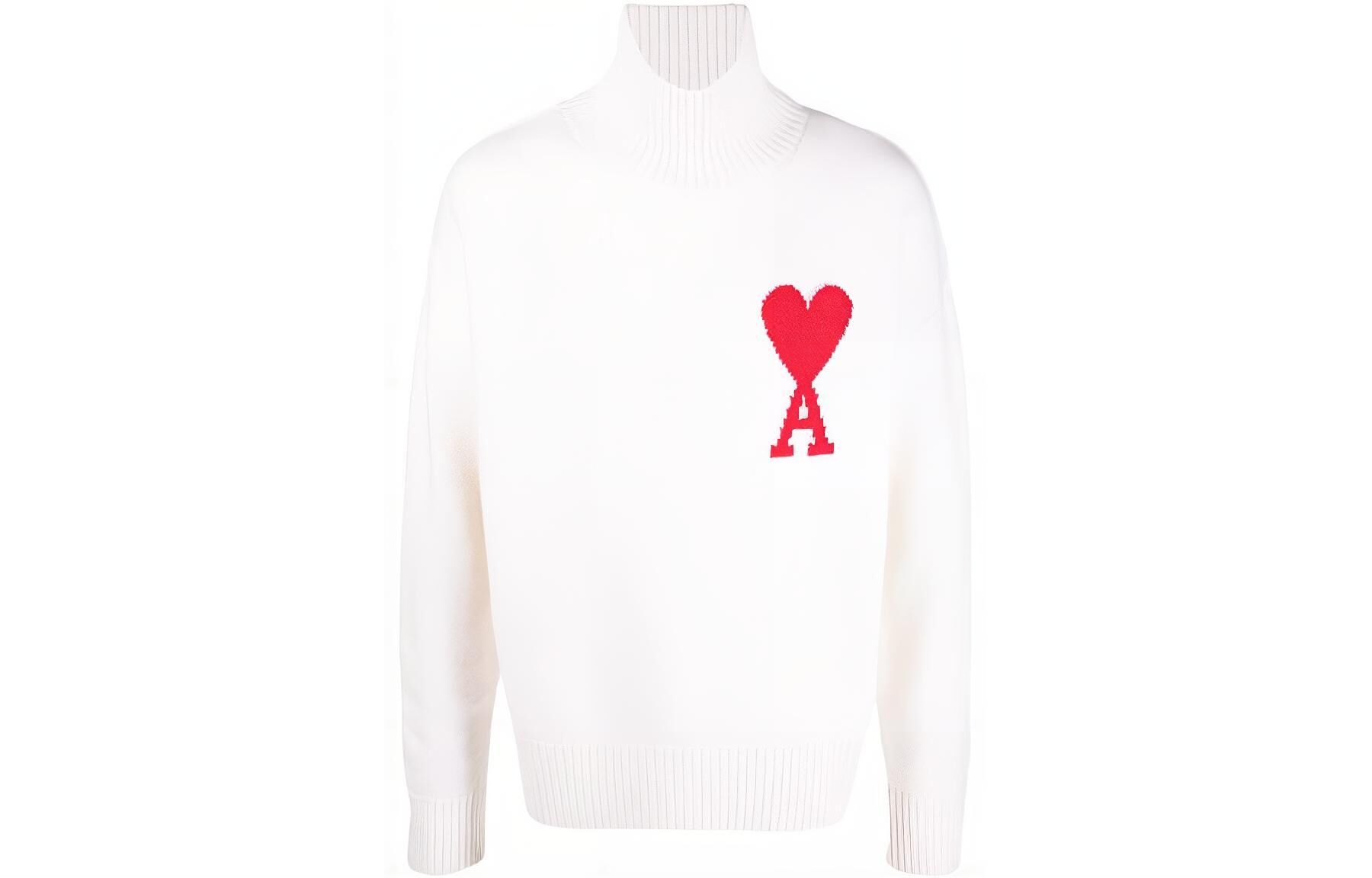 【代購】Ami Paris Ami De Coeur Roll Neck Knitted Jumper BFUKS402018-154