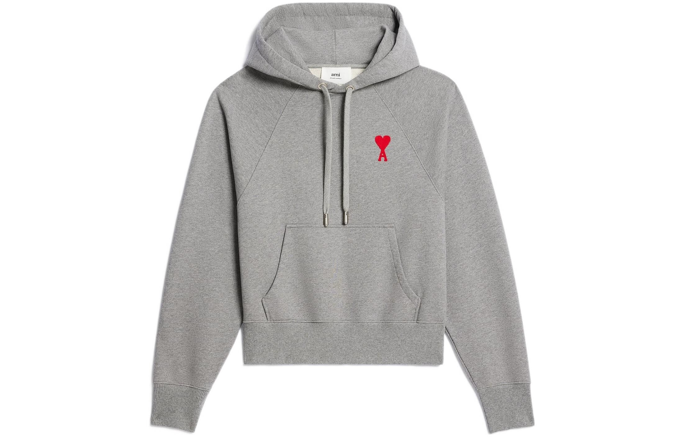【代購】Ami Paris Ami De Coeur Heavy Fleece Small S Heart Popover Boxy Fit Hoodie USW204747-501