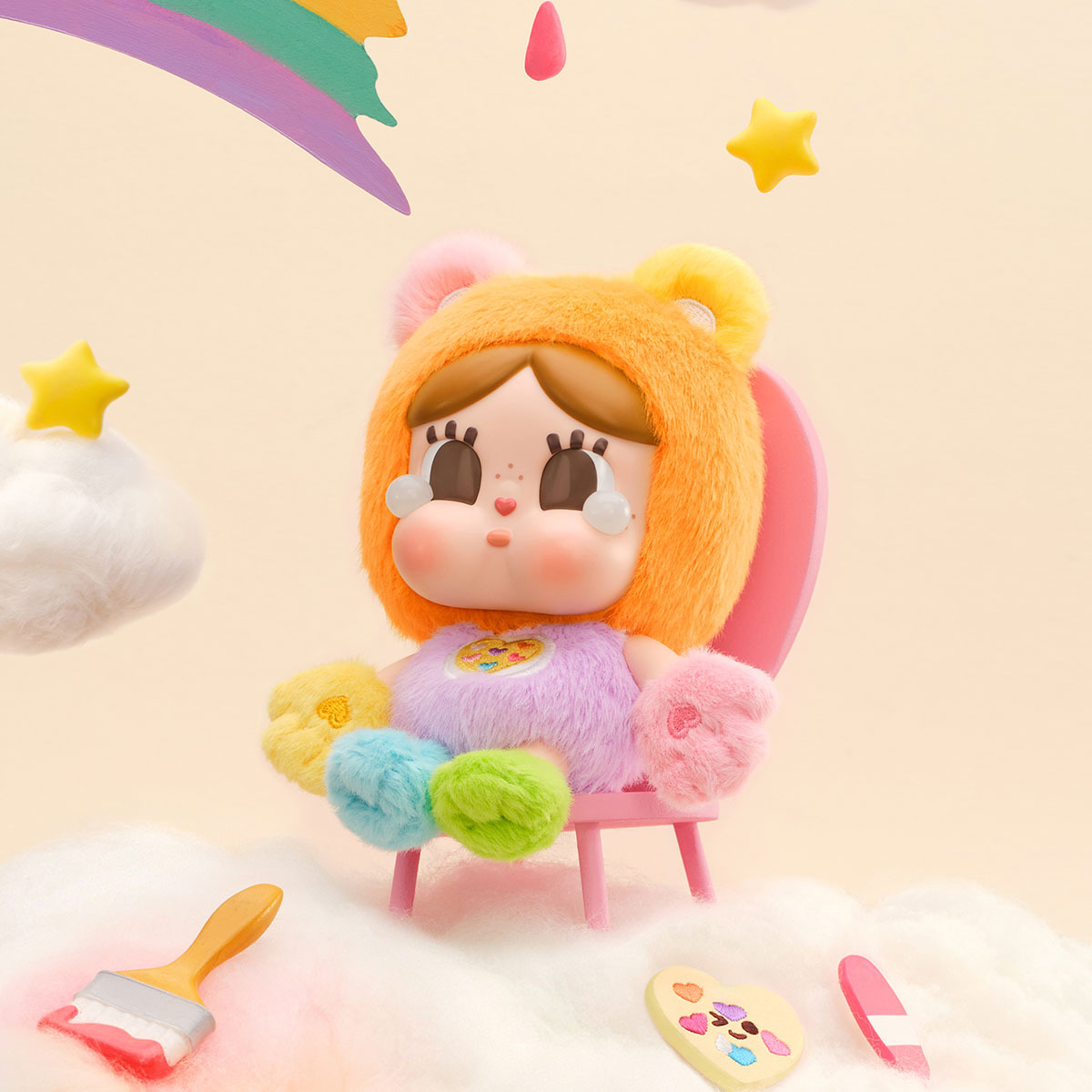 POP MART 泡泡瑪特 CRYBABY × Care Bears系列 搪膠毛絨掛件盲盒