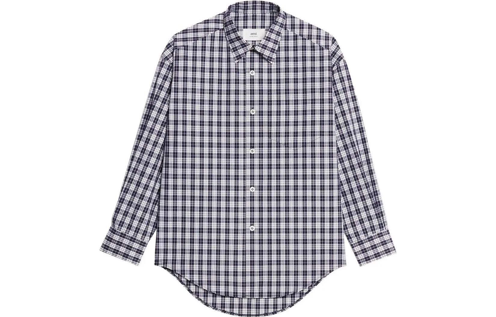 【代購】AMIPARIS Plaid pint Long sleeve Shirt USH125CO0012