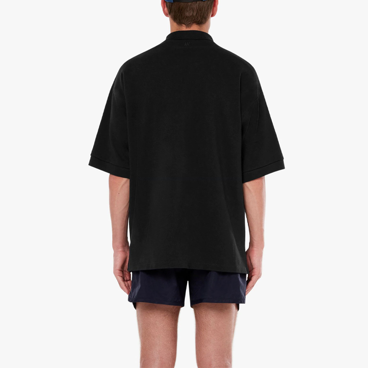 【代購】AMIPARIS SS21 Polo Shirt Men's Black E21HJ205763-001