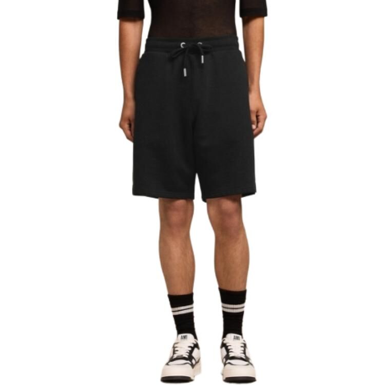 【代購】Ami Alexandre Mattiussi Logo Embroidered Drawstring Knitted Shorts USO635747-001
